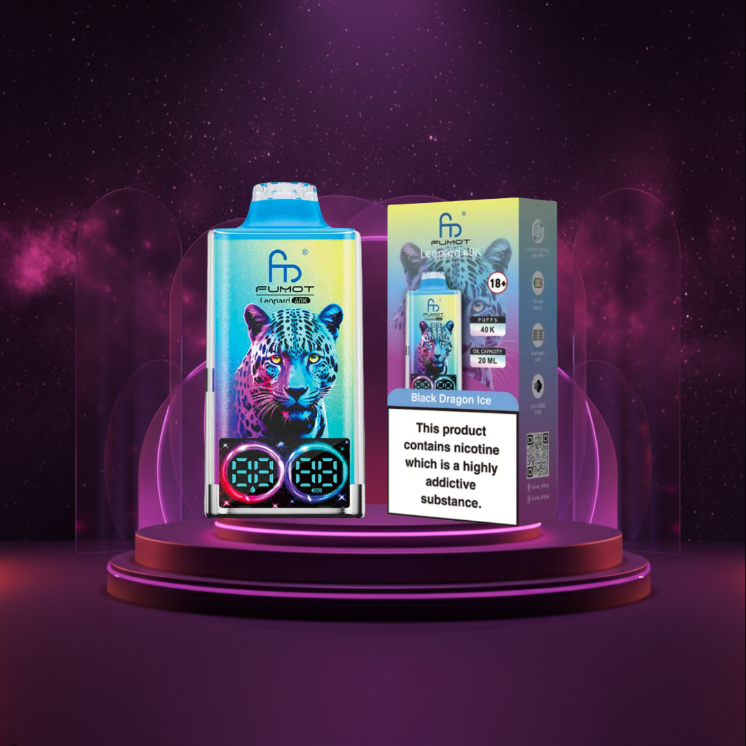 Fumot - Leopard - 40K - Polska - Jednorazówki - E papieros - Black Dragon Ice - 40000 Buchów 